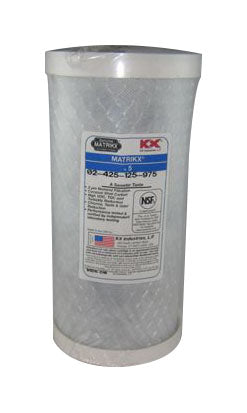 10"x4.5" Matrikx Carbon Block, 2 micron, Coconut Shell Carbon